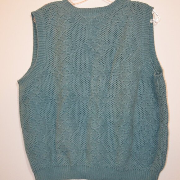 NORTHERN Reflections (R) Ramie/Cotton Floral Embroidery Buttons Knitted Vest M - Picture 5 of 7